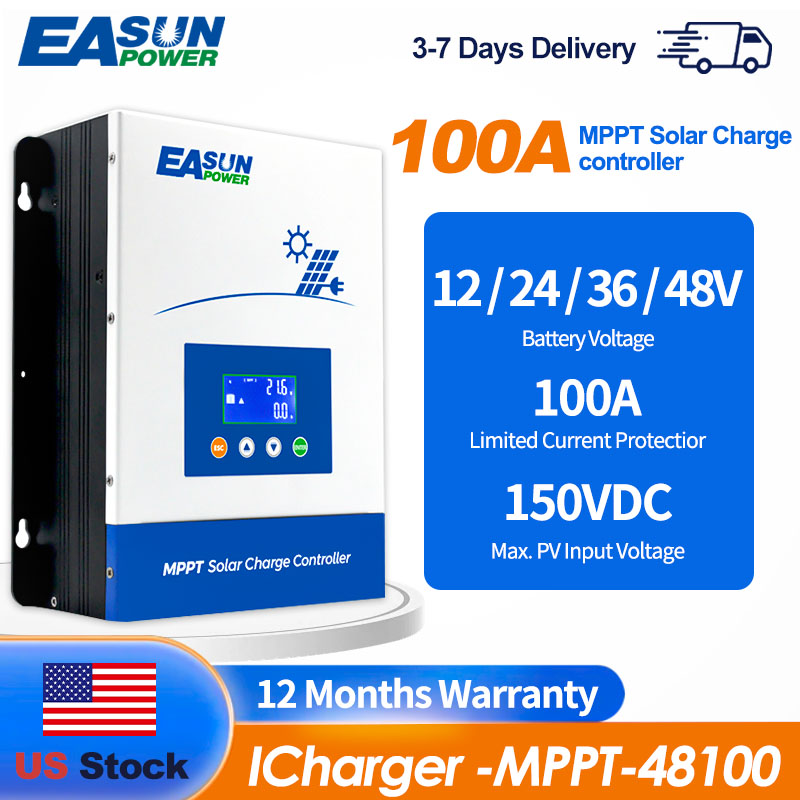 Grid Tie Inverter Limiter 2000W - EASUN POWER 100A MPPT 48V Solar