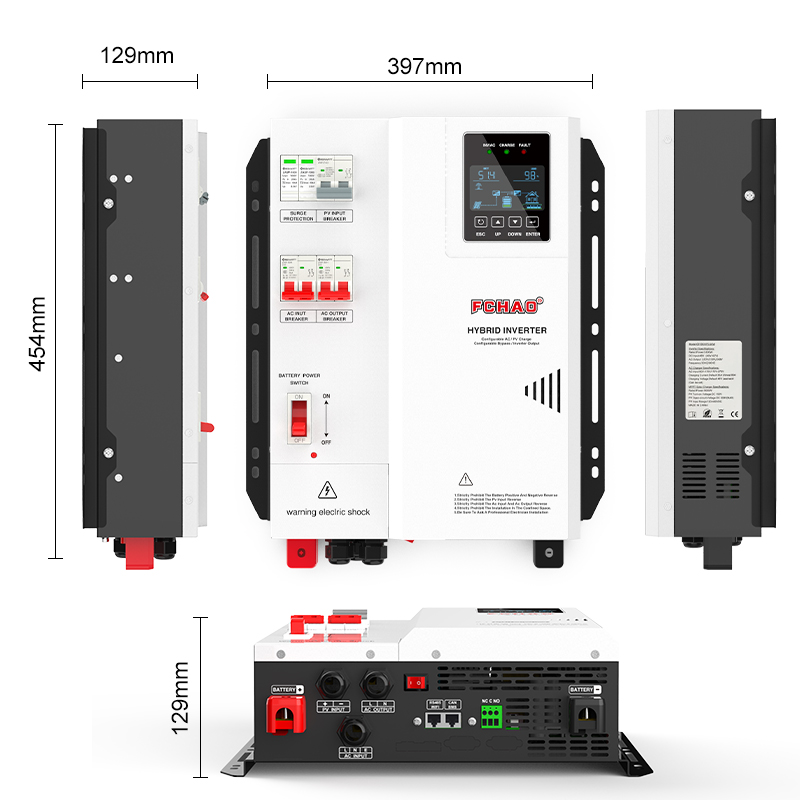 Fchao Solar Hybrid Inverter 3K - огляд і ціна Hybrid Solar Inverter 5.5Kw Mppt 48V